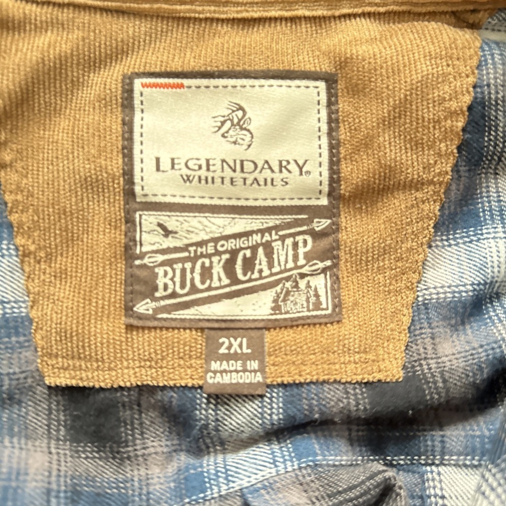 Legendary Whitetails Men's Original Buck Camp Flannel Shirt Size 2XL NWT - Picture 8 of 10